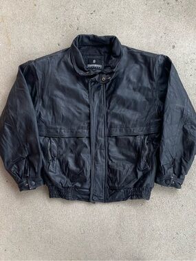 Vintage Real Leather Pelle Pelle Zip-Up Jacket